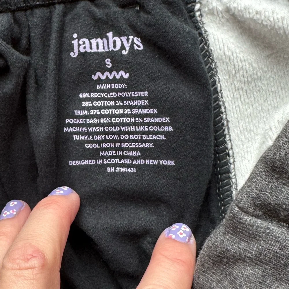 Jamby's Men's Small Heavyweight‎ Drawstring Jogger Pants Fleece Lined 27